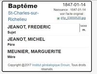 FredericJeanotBapteme1847FicheDrouin (ErreurMère).jpg